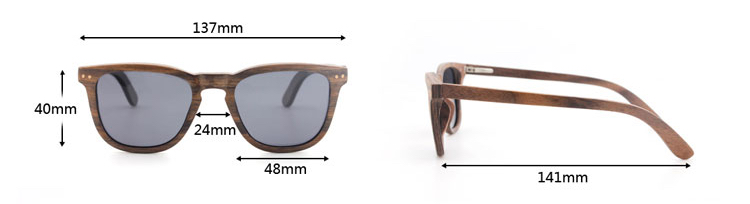 Walker wood sunglasses dimensions
