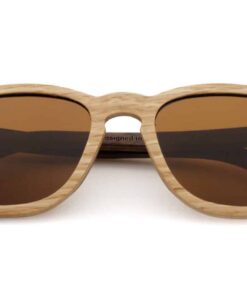 Walker Oak Wooden Sunglasses folded