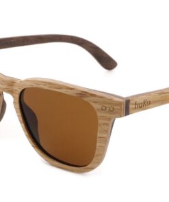 Walker Oak Wooden Sunglasses with brown polarised lenses