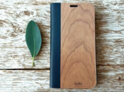 wooden phone wallet