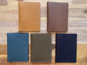 five colours of leather passport wallets