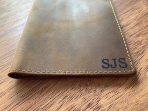 Passport wallet with personalisation