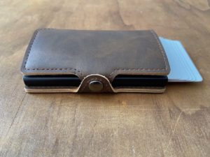 Dark brown vegan leather wallet