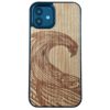 Wooden iPhone 12 pro case with wave