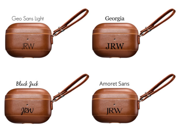 Font choices for AirPods cases