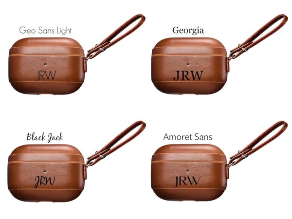 Personalisation on leather AirPods cases