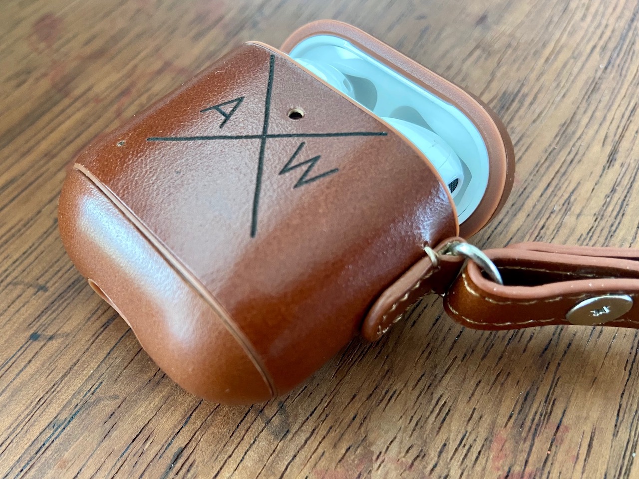 Personalised leather AirPods case