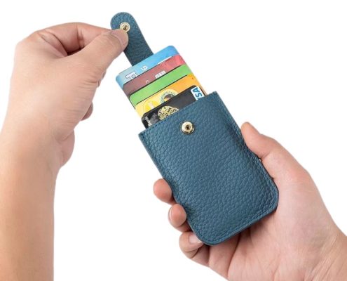 Pop Up AirTag Wallet - Personalised Leather Card & Cash Wallet