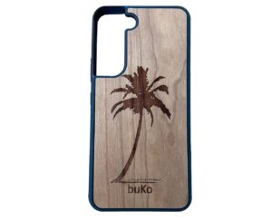 Wooden S21 S22 case with Palm Tree