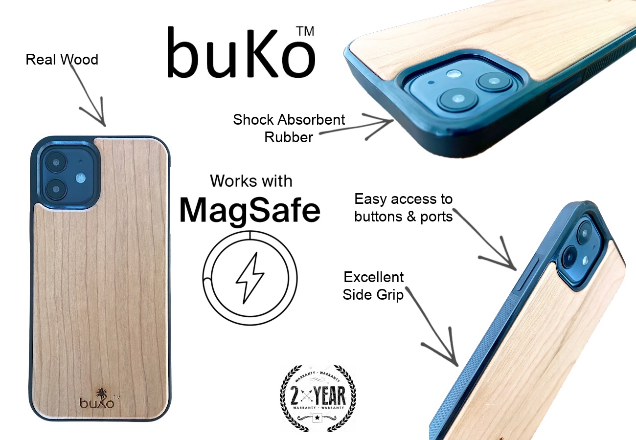 Details of wooden iPhone 12 13 14 buko cases