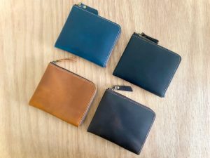 Genuine leather zip wallets