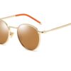 Buckler gold metal frame Sunglasses with brown lenses
