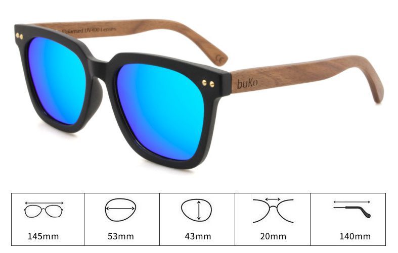 Miller wooden sunglasses dimensions