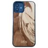 Wooden iPhone 12 Case with Surfer surfing a wave