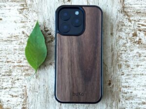 Walnut wood phone case