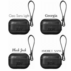 Black leather AirPods Pro personalisation options