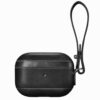 Black leather AirPods Pro case