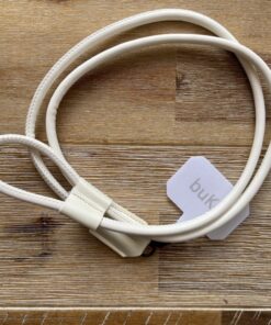 white leather phone lanyard strap