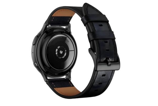 black leather samsung galaxy watch band