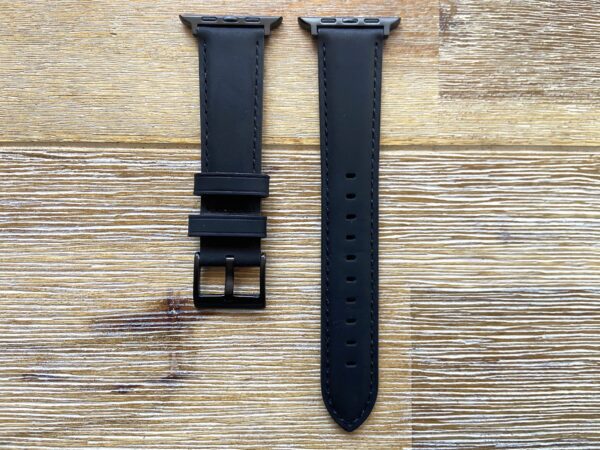 black leather apple watch band