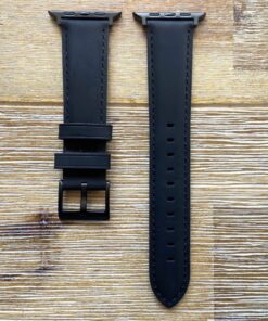 black leather apple watch band