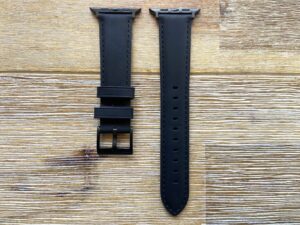 black leather apple watch band