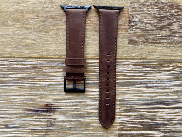 Dark Brown leather Apple Watch band