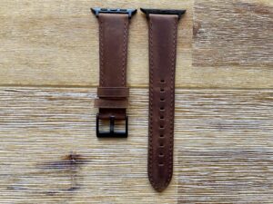Dark Brown leather Apple Watch band