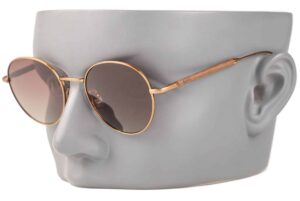 sahara sunglasses with brown lenses on model
