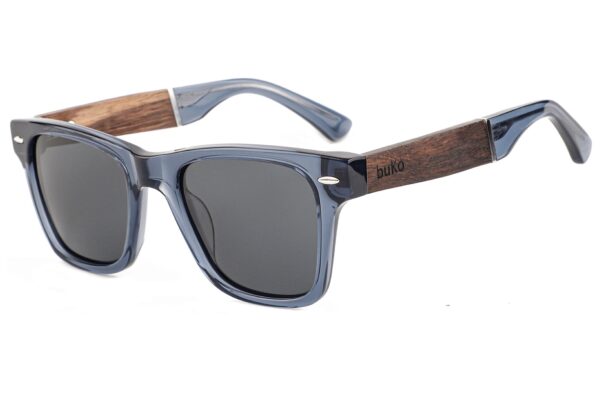 Avoca blue wood and acetate sunglasses