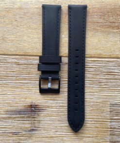 Black Leather Watch Band