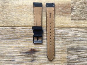 Black Leather Watch Band back