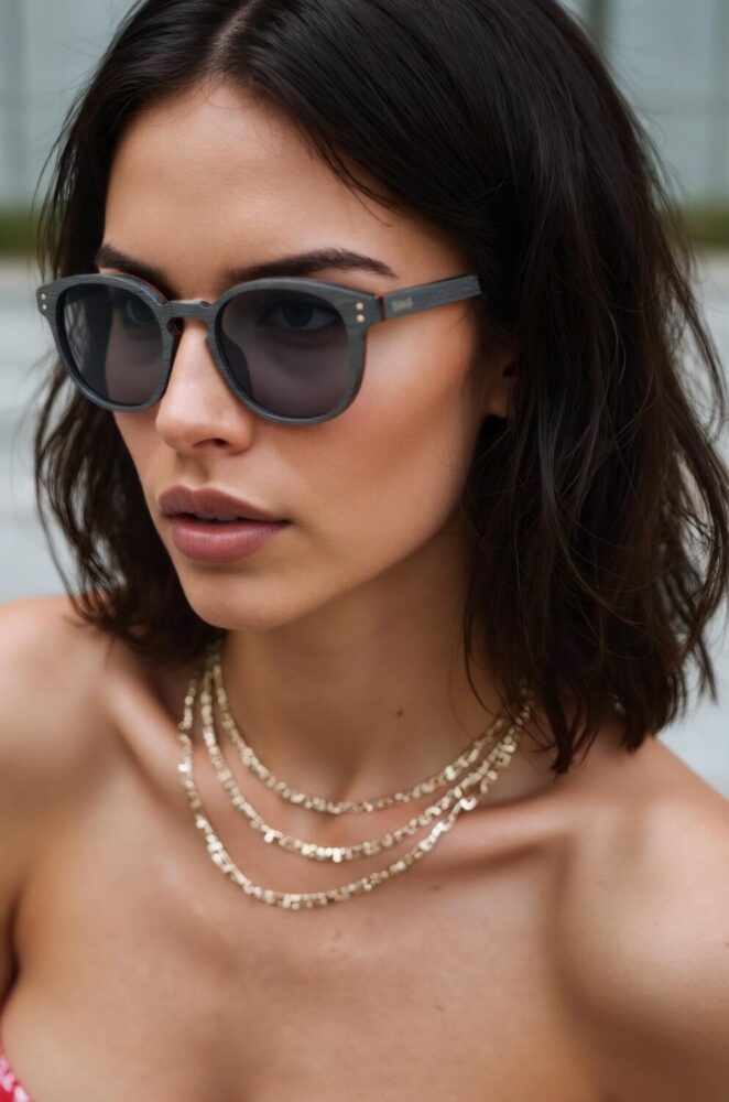 Franco Ash black wooden Sunglasses 