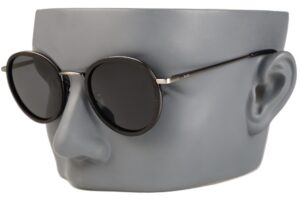 Kala Black wooden sunglasses on a mannequin