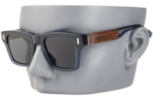 simpson blue sunglasses on mannequin