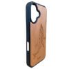 Wooden iPhone 16 Case with whale engraved