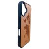 Wooden iPhone 16 Case with World Map