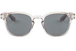 Front of transparent Fram wooden sunglasses