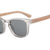 Wilga fade clear sunglasses with wooden arms