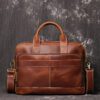 full grain leather laptop and briefcase