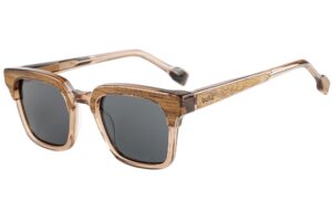 Bronte sunglasses with unique wood and acetate frame