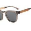 Lennox sunglasses with brown acetate frame and walnut wood temples