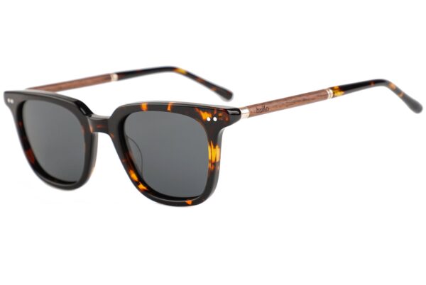 Varna Fire tortoiseshell frame sunglasses with wooden arms