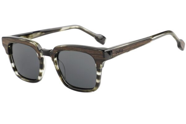 Bronte Ash sunglasses with wood and dark acetate frame