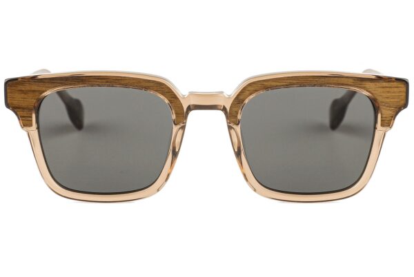 Front view of Bronte wooden sunglasses