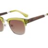 Ewell green frame sunglasses with wood arms