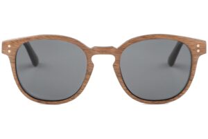 Front angle of Franco wooden sunglasses