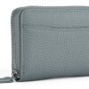 Kombi zip wallet for cards, coins and cash in stone blue colour