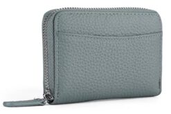 Kombi zip wallet for cards, coins and cash in stone blue colour