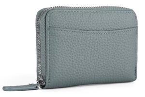 Kombi zip wallet for cards, coins and cash in stone blue colour